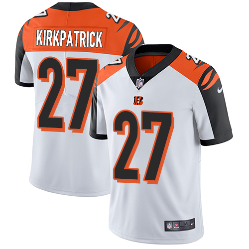 2019 men Cincinnati Bengals #27 Kirkpatrick white Nike Vapor Untouchable Limited NFL Jersey->cincinnati bengals->NFL Jersey